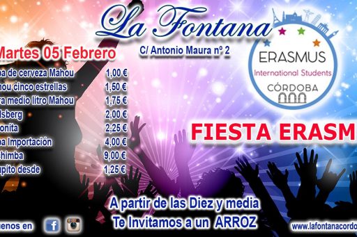 FIESTA ERASMUS -MARTES 5 FEBRERO 2019-