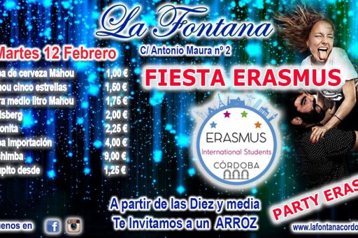 FIESTA ERASMUS -MARTES 12 FEBRERO 2019-