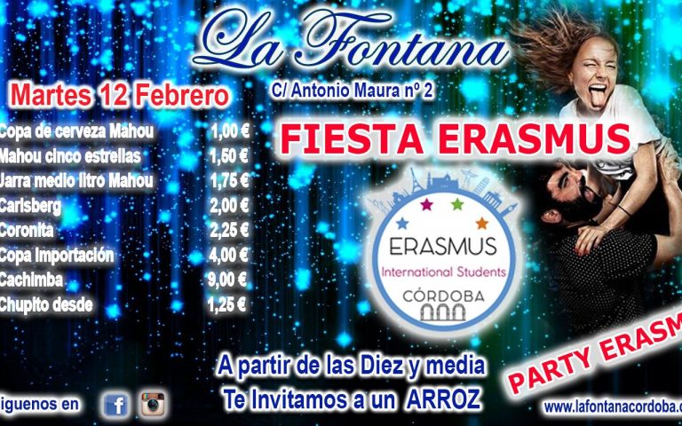 FIESTA ERASMUS -MARTES 12 FEBRERO 2019-