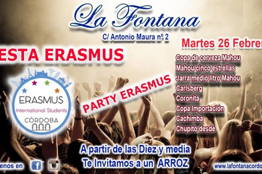 FIESTA ERASMUS -MARTES 26 FEBRERO 2019-