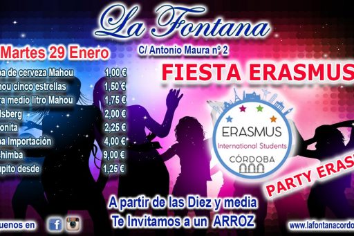 FIESTA ERASMUS -MARTES 29 ENERO 2019-
