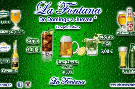 OFERTA DE DOMINGO A JUEVES -ENERO 2019-