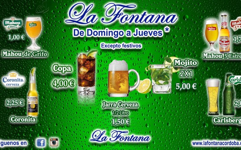 OFERTA DE DOMINGO A JUEVES -ENERO 2019-