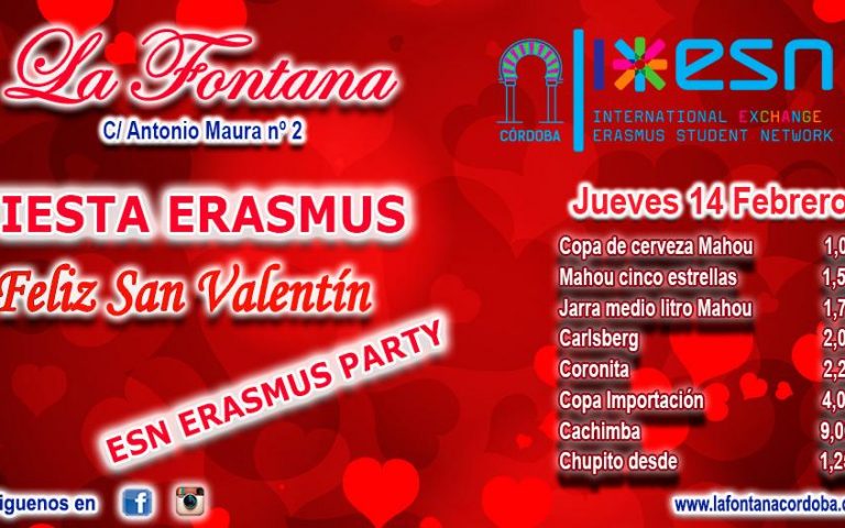 FIESTA ERASMUS-JUEVES 14 FEBRERO 2019-