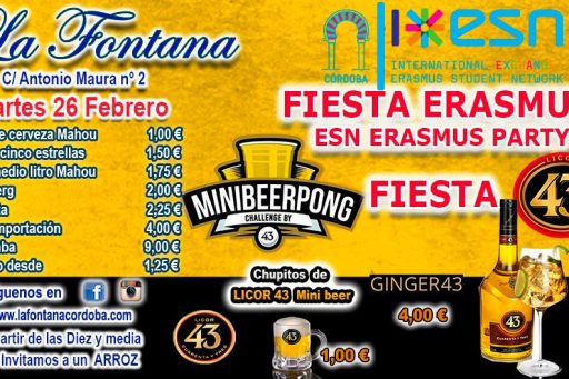 FIESTA ERASMUS -MARTES-26 FEBRERO 2019-
