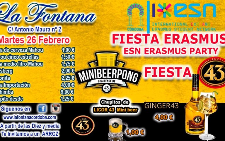 FIESTA ERASMUS -MARTES-26 FEBRERO 2019-