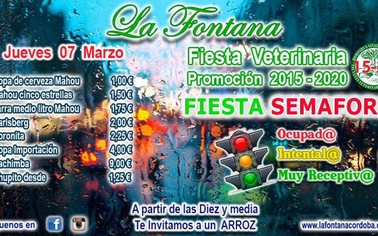 FIESTA SEMAFORO VETERINARIA -07 MARZO 2019-