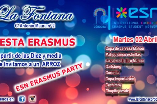 FIESTA ERASMUS -MARTES 02 ABRIL 2019-