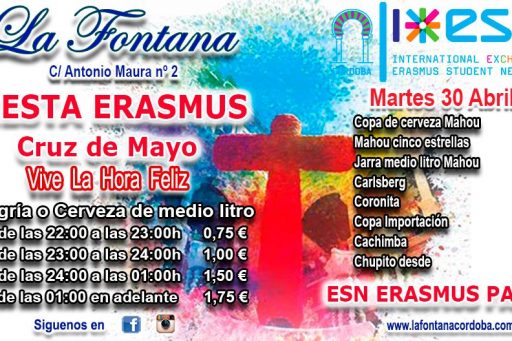 FIESTA ERASMUS -MARTES 30 ABRIL 2019-