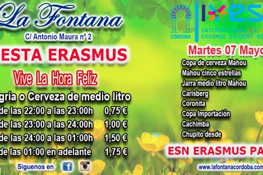 FIESTA ERASMUS -MARTES 05 MAYO 2019-