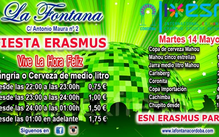 FIESTA ERASMUS-MARTES 14 MAYO 2019-