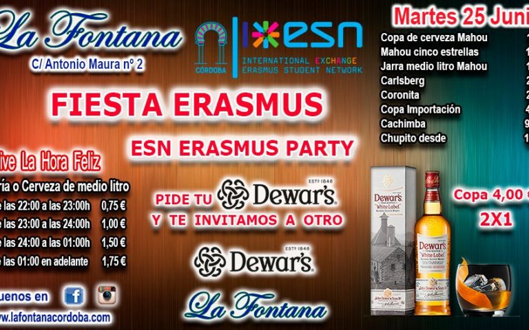 FIESTA ERASMUS -MARTES 25 JUNIO 2019-