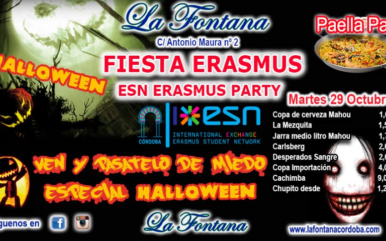 FIESTA ERASMUS HALLOWEEN -29 OCT 2019-