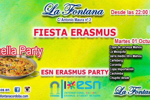 FIESTA ERASMUS -MARTES 1 OCT 2019-