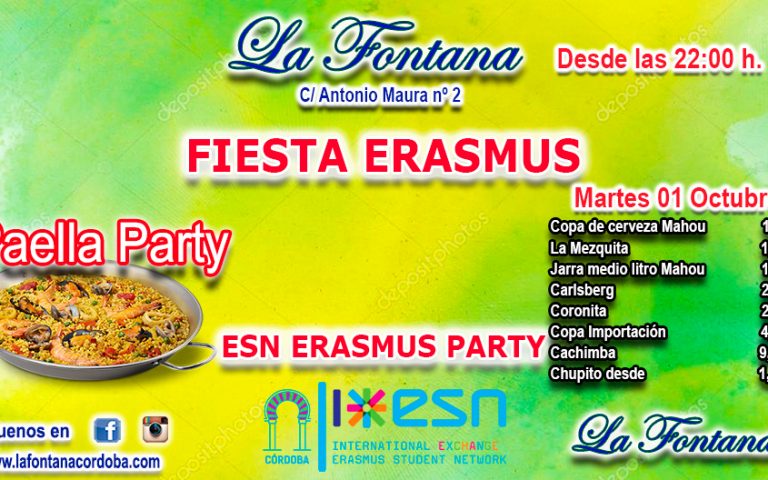FIESTA ERASMUS -MARTES 1 OCT 2019-