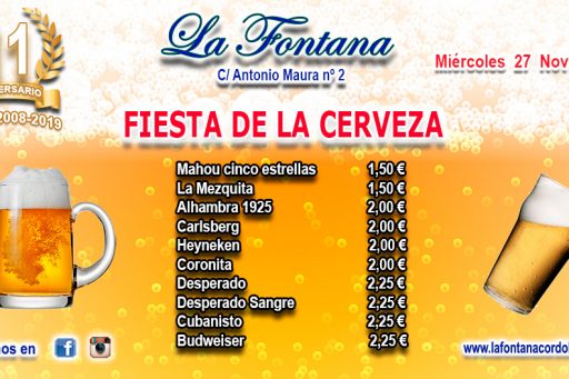 FIESTA DE LA CERVEZA -27 NOV 2019-