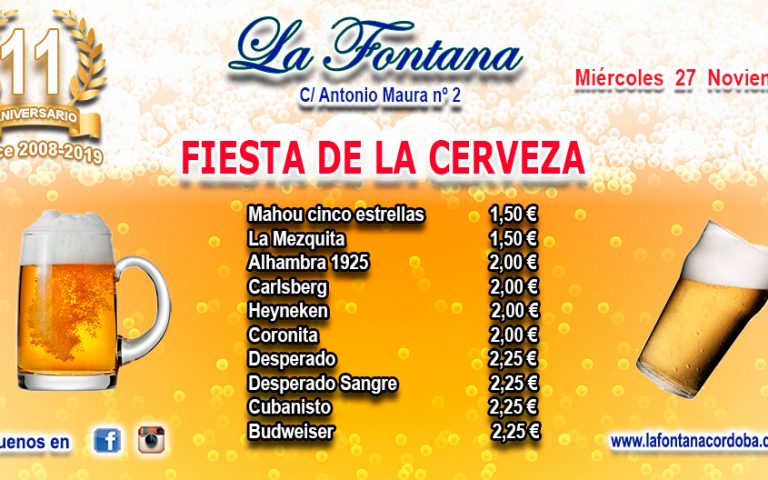 FIESTA DE LA CERVEZA -27 NOV 2019-