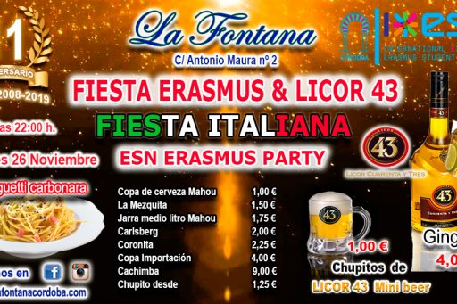 FIESTA ERASMUS -26 NOV 2019-