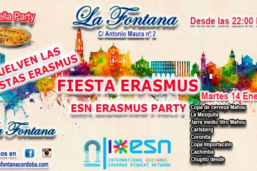 FIESTA ERASMUS -14 ENERO 2020-