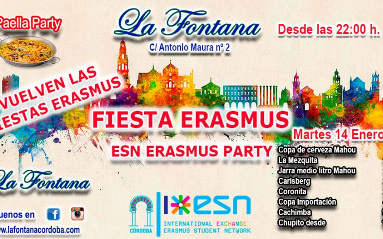 FIESTA ERASMUS -14 ENERO 2020-