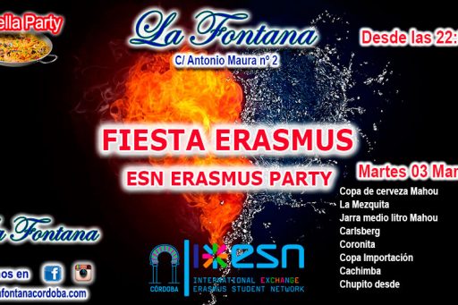 FIESTA ERASMUS -3 MARZO 2020-
