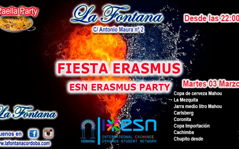 FIESTA ERASMUS -3 MARZO 2020-