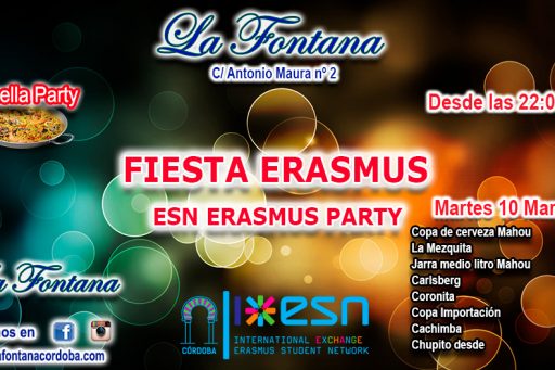 FIESTA ERASMUS -10 MARZO 2020-